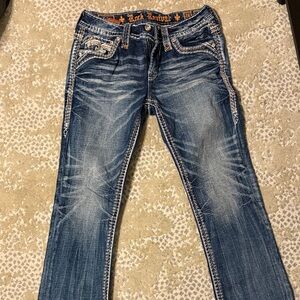 Rock Revival Distressed Blue Skinny Jeans